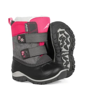 BOTTES HIVER POUR TOUT-PETIT, KIDDY GRIS & ROSE (4 À 10)