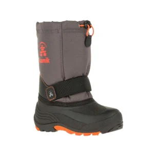 BOTTES HIVER ENFANT, ROCKET CHARBON/FLAMME (8E À 7J)
