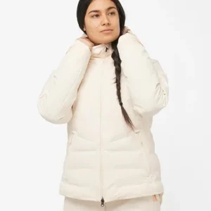 MANTEAU SKI DUVET FEMME, ALPENFLOW DOWN VANILLE