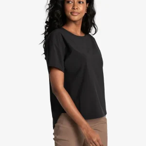HAUT À MANCHES COURTES POUR FEMME, OLIVIE NOIR