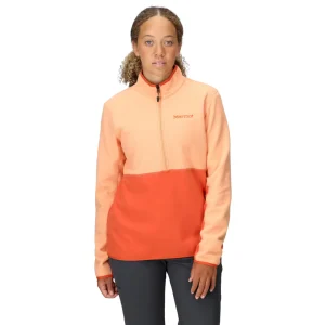 CHANDAIL POLAIRE FEMME, ROCKLIN 1/2 ZIP ABRICOT