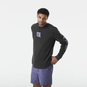 T-SHIRT MANCHES LONGUES HOMME, PEMBROKE NOIR