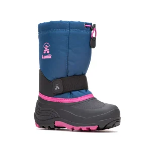 BOTTES HIVER ENFANT, ROCKET BLEU & ROSE (10 À 13)