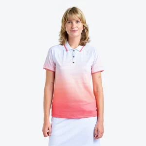 POLO MANCHES COURTES FEMME, MALAI PAPAYE BLANCHE