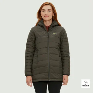 MANTEAU MI-SAISON POUR FEMME, PRIMA VERT NUIT