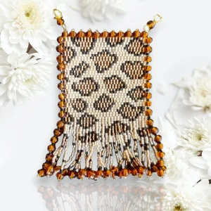 Pattern - Pendentif PANTHERE CHAMPAGNE Rectangle