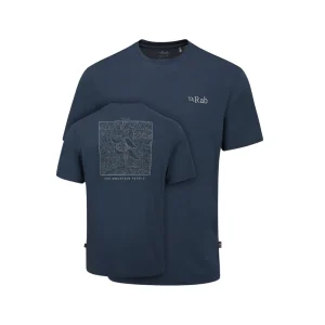 T-SHIRT POUR HOMME, CRIMP ELEVATION TEMPEST BLUE