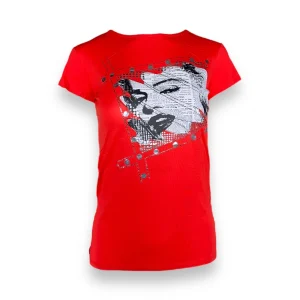 T-shirt rouge Oxygen pour femme