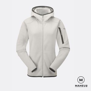 VESTE DE POLAR FEMME, RYVOAN BLANC