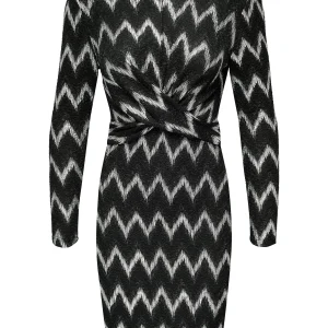 Robe zig-zag métallique ONLY pour femme