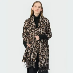 Écharpe Léopard Pashmina Lux