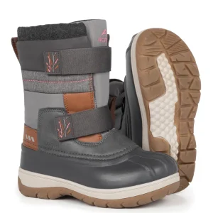 BOTTES HIVER JUNIOR, TAFFY GRIS & ROSE (11 À 6)