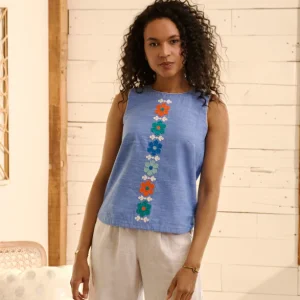 CAMISOLE POUR FEMME, TESSA CHAMBRAY