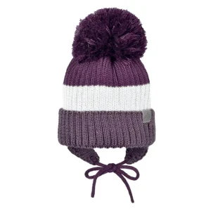 TUQUE À OREILLES POUR ENFANT, SHIRAZ, CRÈME & BLUSH (0 à 12 ans)