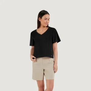 HAUT À MANCHES COURTES POUR FEMME, SHENLEY NOIR