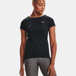T-SHIRT SPORT FEMME HEATGEAR NOIR