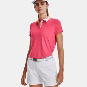 POLO GOLF FEMME UA ISO-CHILL ROSE
