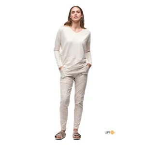 HAUT À MANCHES LONGUES FEMME, VELOZ BEIGE