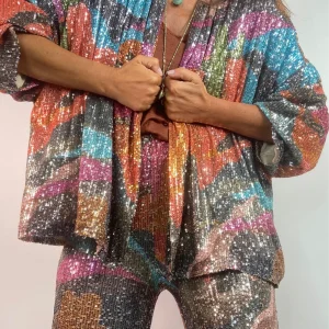 Veste Boogie : Glamour Pailleté et Coupe Tendance