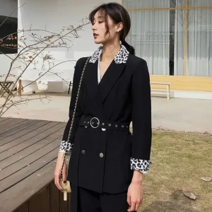 Blazer Léopard Ceinture
