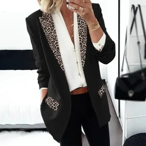 Blazer Léopard Élégant