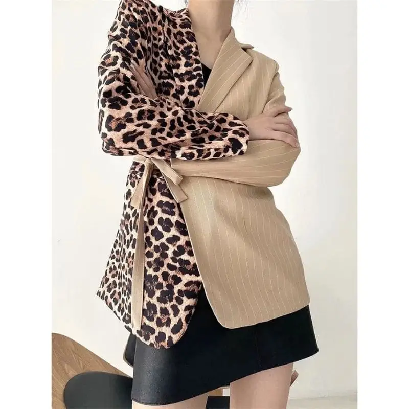 Blazer léopard et rayures – Image 4