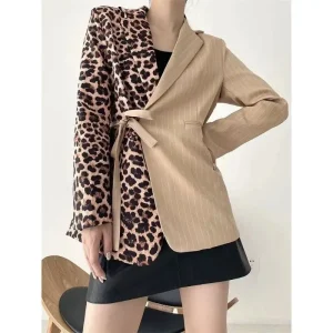 Blazer léopard et rayures