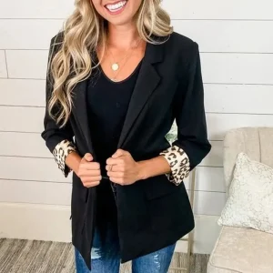 Blazer Léopard Femme