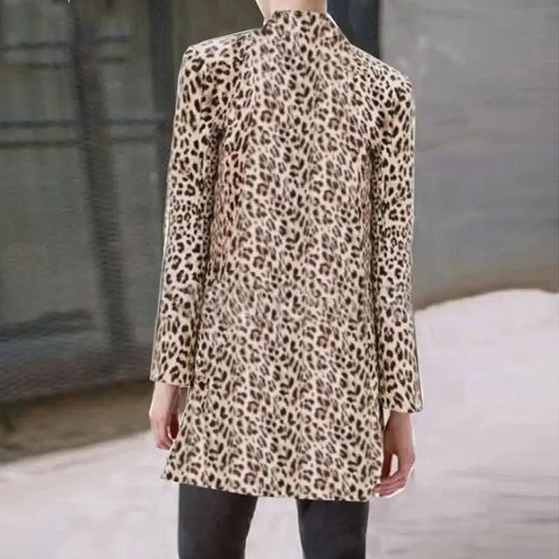 Blazer Léopard Femme Long – Image 2