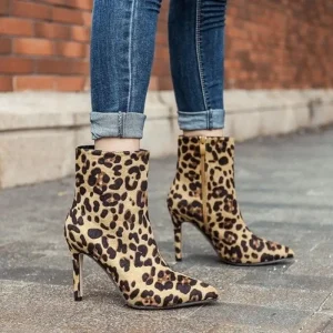 Bottines à Talons Léopard