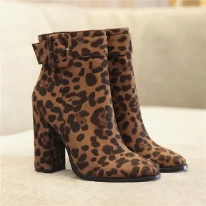 Bottines Femme Imprimées Léopard