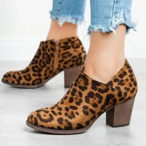 Bottines Imprimées Léopard Basses