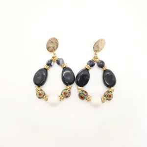 Boucles d'oreilles Esmée noires