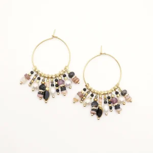 Boucles d'oreilles Grace noires