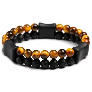 BRACELET À PERLES HOMME - (MULTIRANGS)