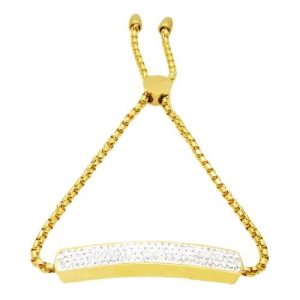 BRACELET ACIER DORÉ FEMME - (INOXYDABLE)