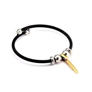 BRACELET ACIER HOMME NOIR - (JONC)