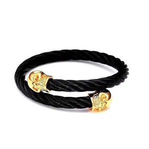BRACELET ACIER NOIR HOMME - (JONC)