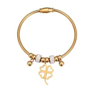 BRACELET ACIER OR FEMME - (INOXYDABLE)
