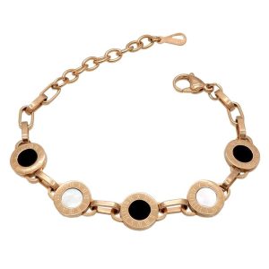 BRACELET ACIER ROSE FEMME - (INOXYDABLE)