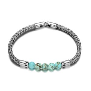 BRACELET ACIER TRESSÉ HOMME - (INOX)