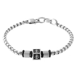BRACELET ANCRE ARGENT HOMME - (MARIN)