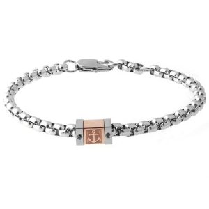BRACELET ANCRE HOMME ARGENT - (MARIN)