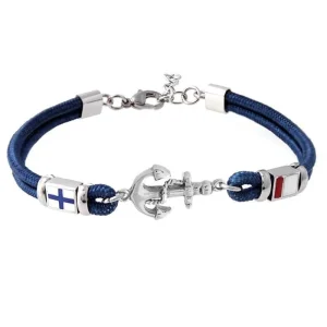 BRACELET ANCRE HOMME BLEU - (MARIN)