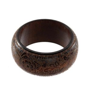 BRACELET BOIS ETHNIQUE - (MANCHETTE)