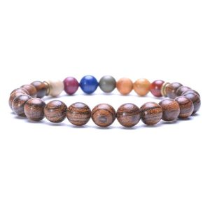 BRACELET BOULES EN BOIS POUR HOMME - (PERLES)