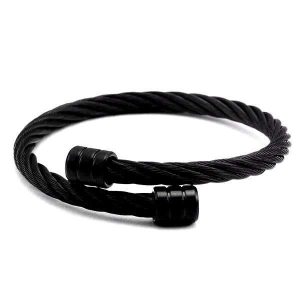 BRACELET CÂBLE ACIER POUR HOMME - (INOXYDABLE)