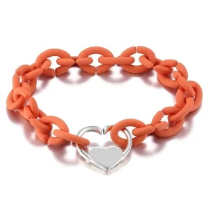 BRACELET CAOUTCHOUC - CŒUR (FANTAISIE)