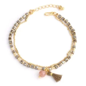 BRACELET CHAÎNE PERLÉE - (CHAÎNETTE)