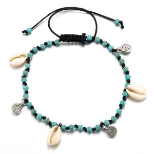 BRACELET CHEVILLE COQUILLAGES - (PIED)